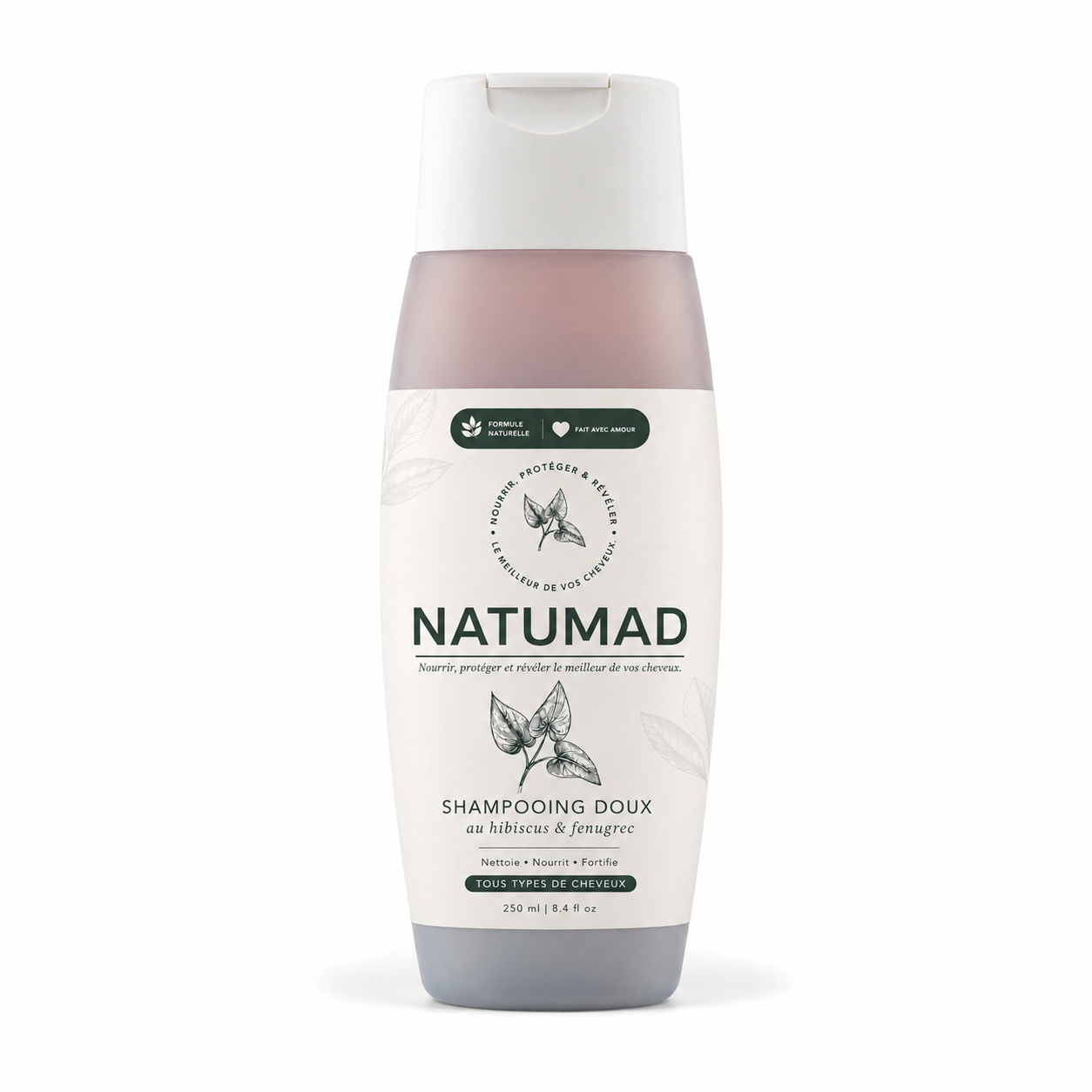 Visuel publicitaire e-commerce shampoing premium
