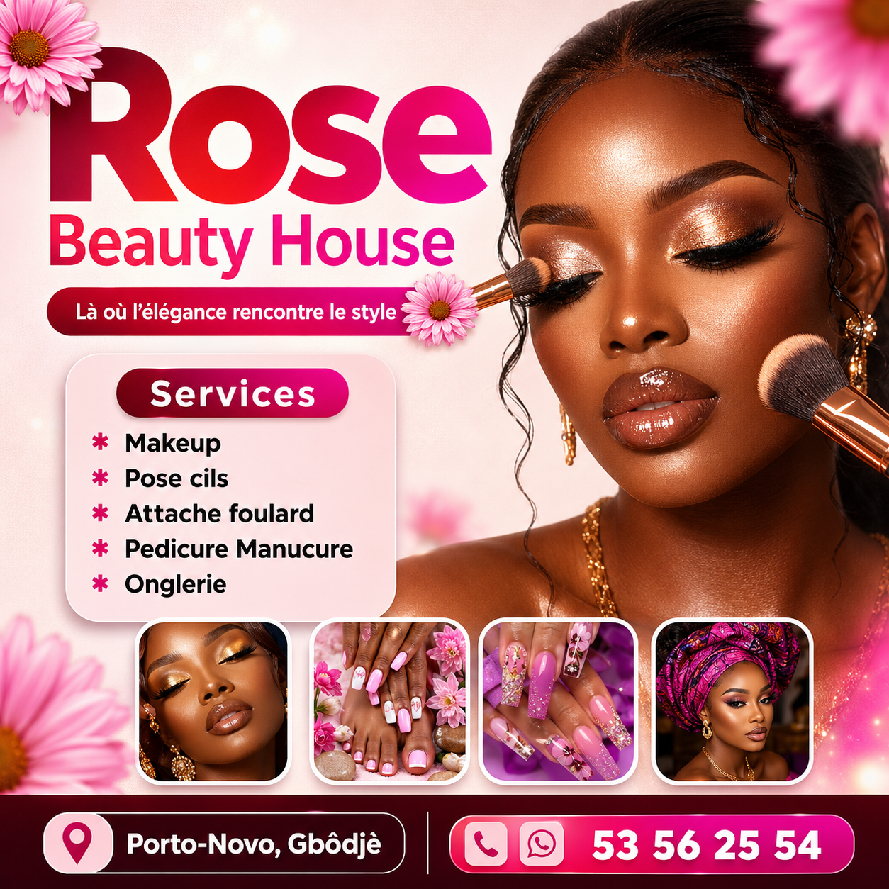 Visuel artistique maquillage et beauté généré par IA