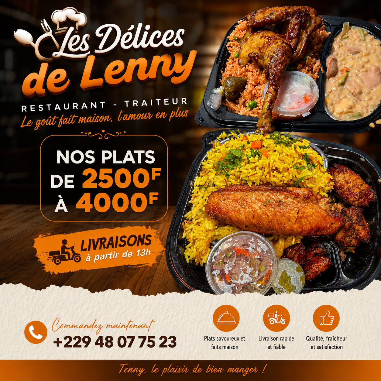 Visuel publicitaire restaurant grillades et frites